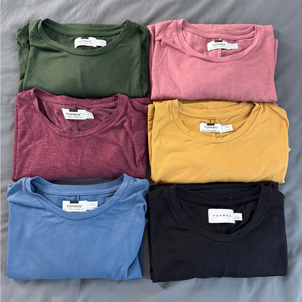 Topman Large muscle fit T-Shirts (6 total)